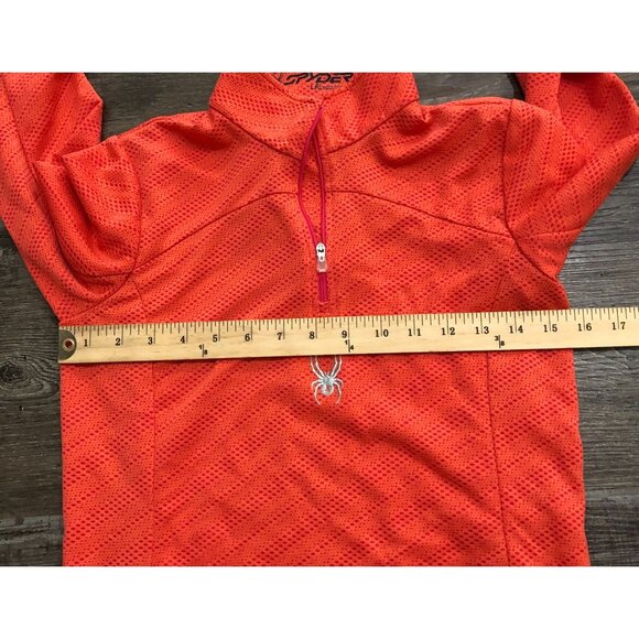 Spyder Womens Large Coral 1/4 Zip Long Sleeve Pullover - Picture 5 of 6